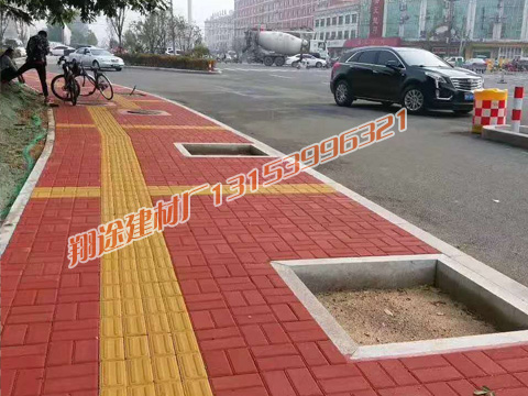 荷蘭磚道路施工效果